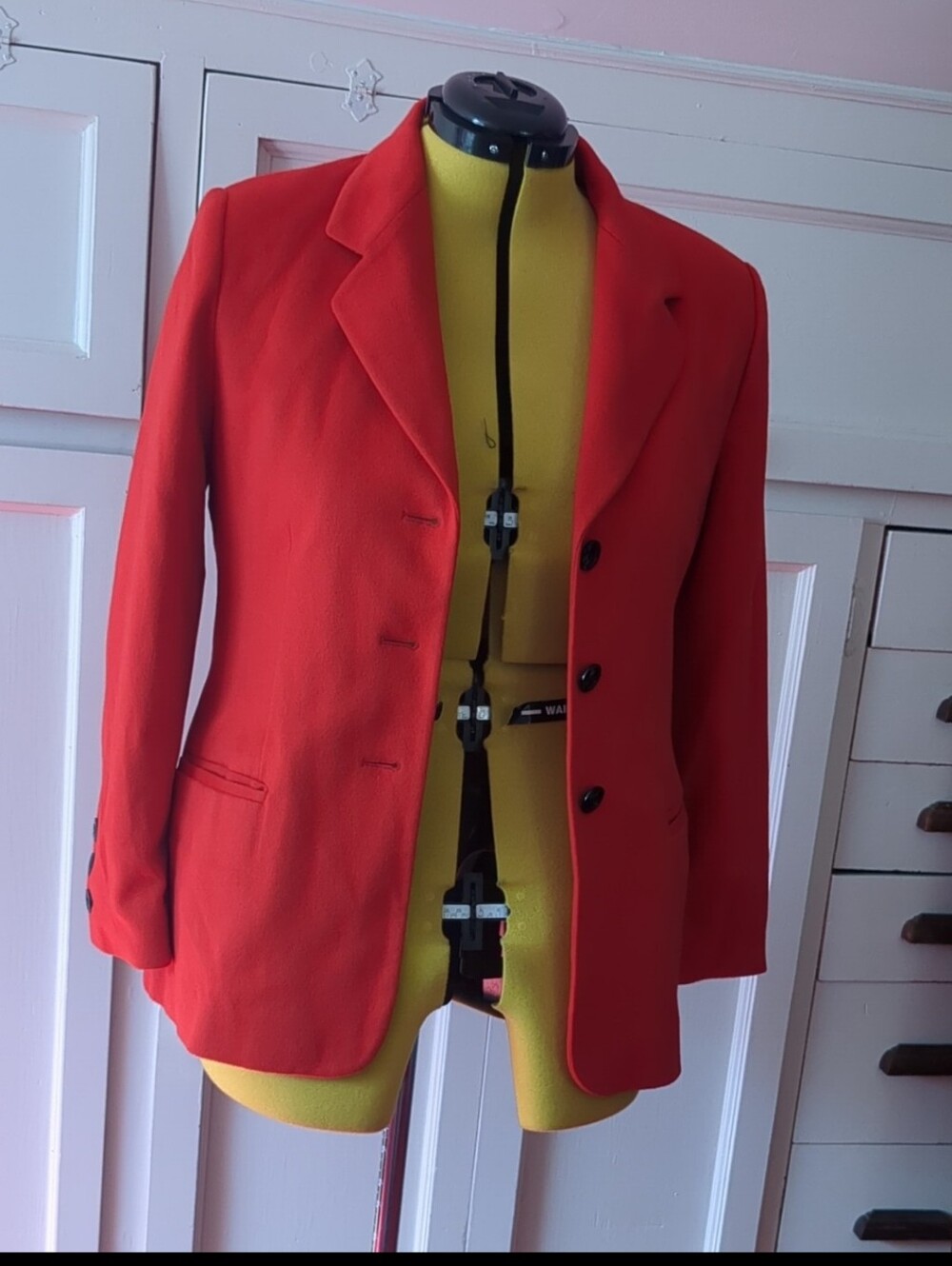 Escada Margaretha Ley Vintage 100% Cashmere Red Blazer 40 US 10 Made in Germany